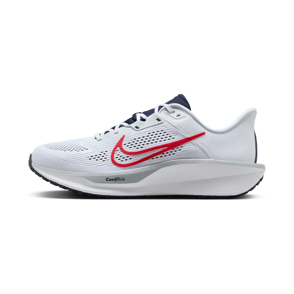 Nike Quest 6 White Obsidian Wolf Grey University Red (FD6033-107)