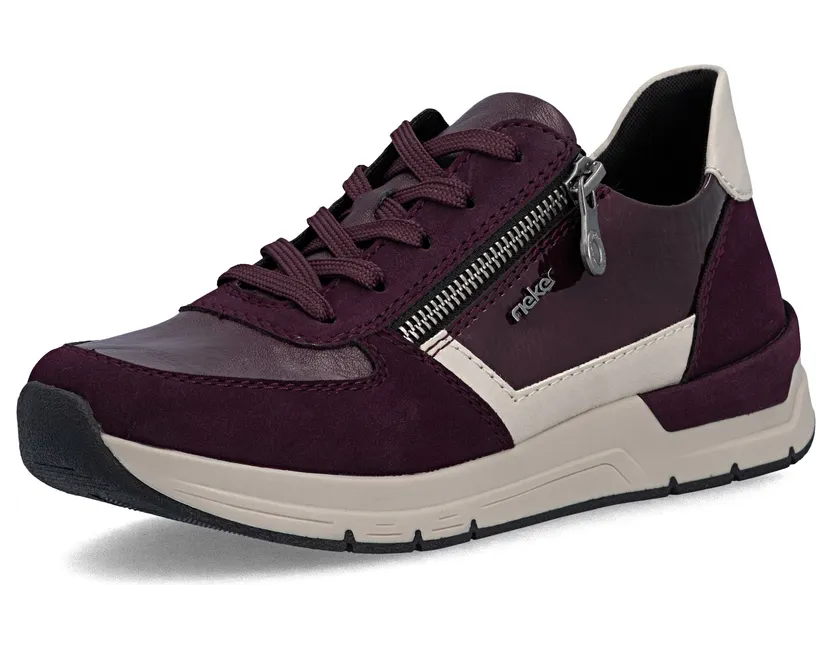 Rieker sneaker Stone grey / Bourgogne (2306403)