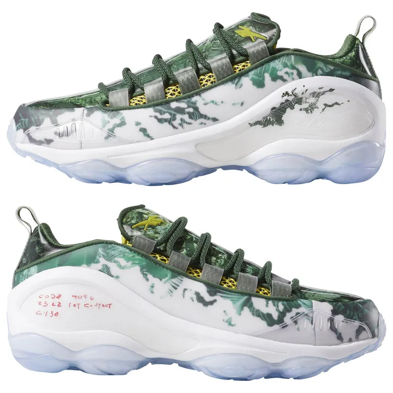 Reebok DMX Run 10 Extra Butter The Predator White/Scout Green-Scarlet-Yellow (Other Brands Reebok)
