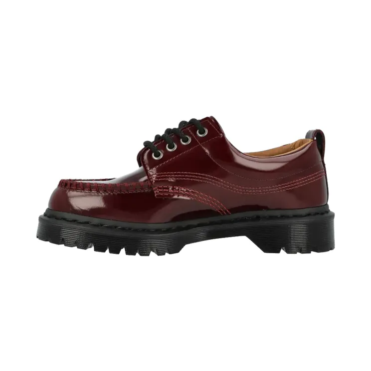 Dr Martens Lowell Lacquered Leather Moc Toe “Cherry Red” (42436600)