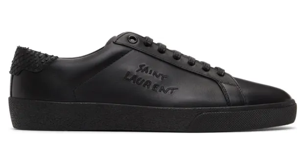 Saint Laurent Black Snake Court Classic SL/06 Sneakers (650003 0ZS11)