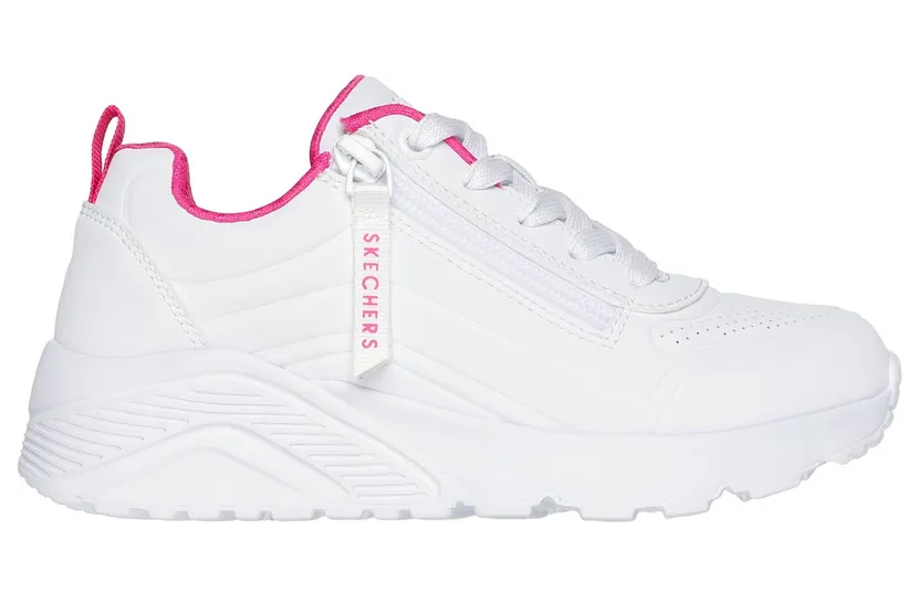 Skechers UNO Lite – Easy Zip “White / Hot Pink” (310387LWHPK)