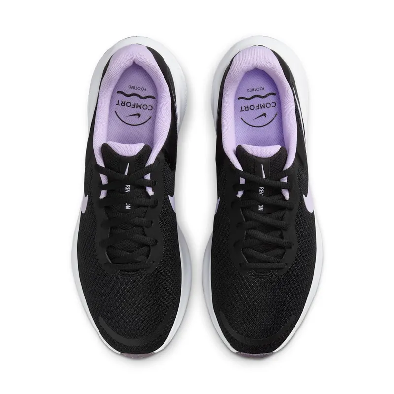 Nike Revolution 7 Black White Daybreak Lilac Bloom (FB2208-009)