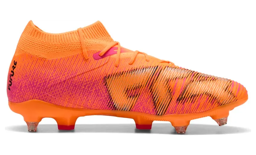 Puma Future 8 Match MxSG Stollen-Fußballschuhe 01 – PUMA white/PUMA black/glowing red 40 für Herren, orange, Größe 41 EU (108594)