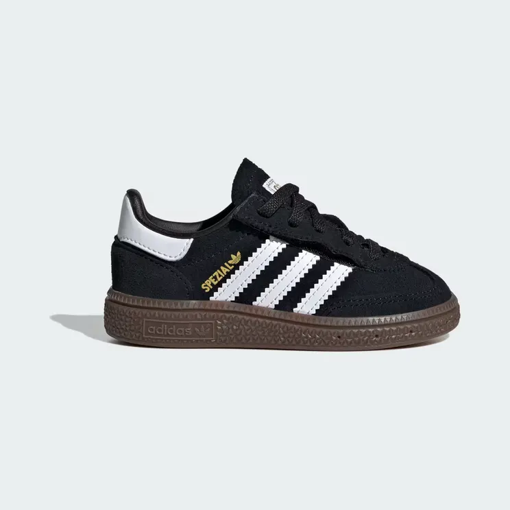 adidas Handball Spezial Comfort Closure Elastic Lace Shoes Kids “Core Black / Cloud White / Gum” (JI2898)