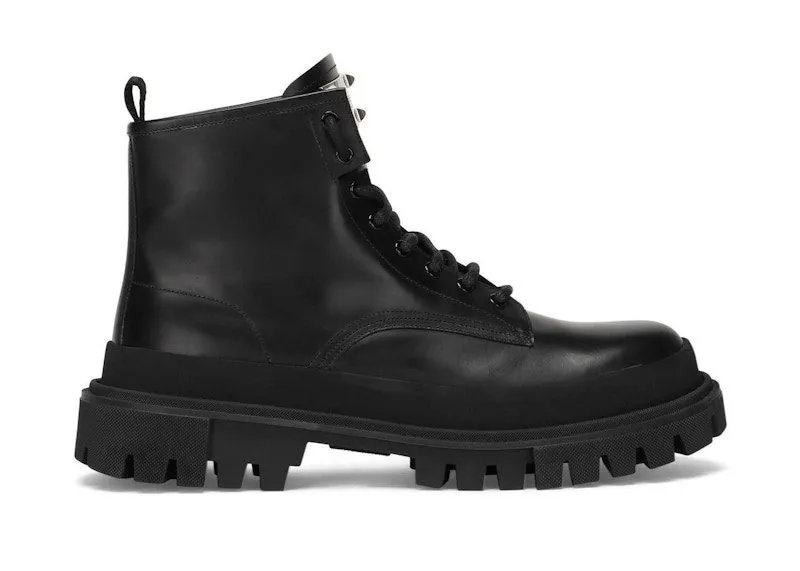 Dolce & Gabbana Lace Up Ankle Boots Black (CS2052AD410)