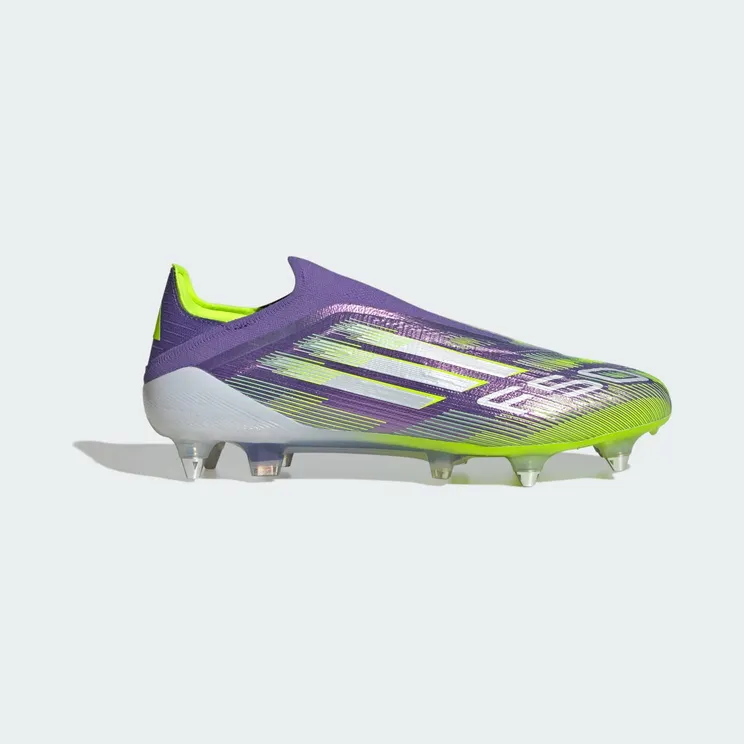 adidas F50 Elite Laceless Soft Ground Boots “Purple Rush / Cloud White / Lucid Lemon” (JH7642)