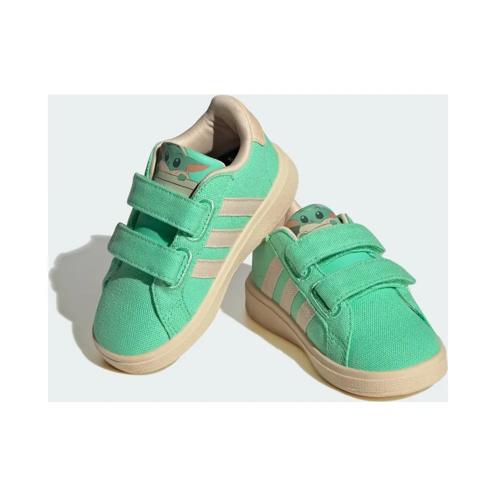 adidas Grand Court x Disney Grogu Green Glow / Sand Strata / Sand Strata (IG0450)
