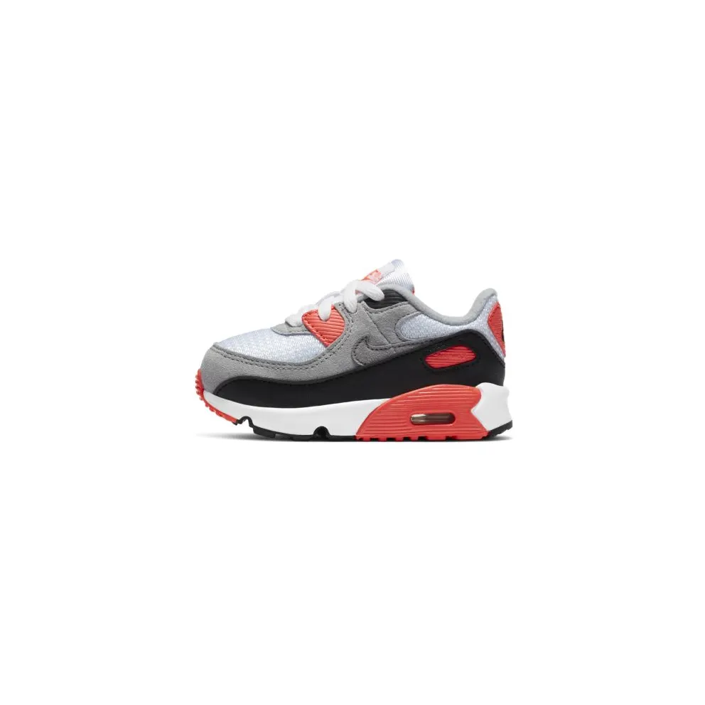Nike Air Max 90 Infrared 2020 (TD) White/Black-Cool Grey-Radiant Red (DC8333-100)