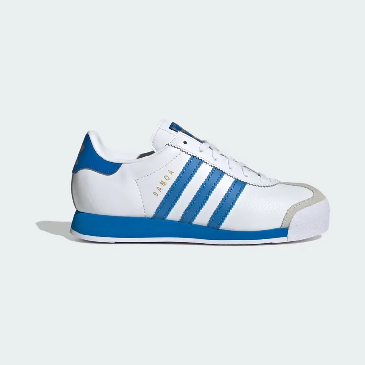 adidas Samoa “Cloud White / Blue Bird / Gold Metallic” (JQ5092)