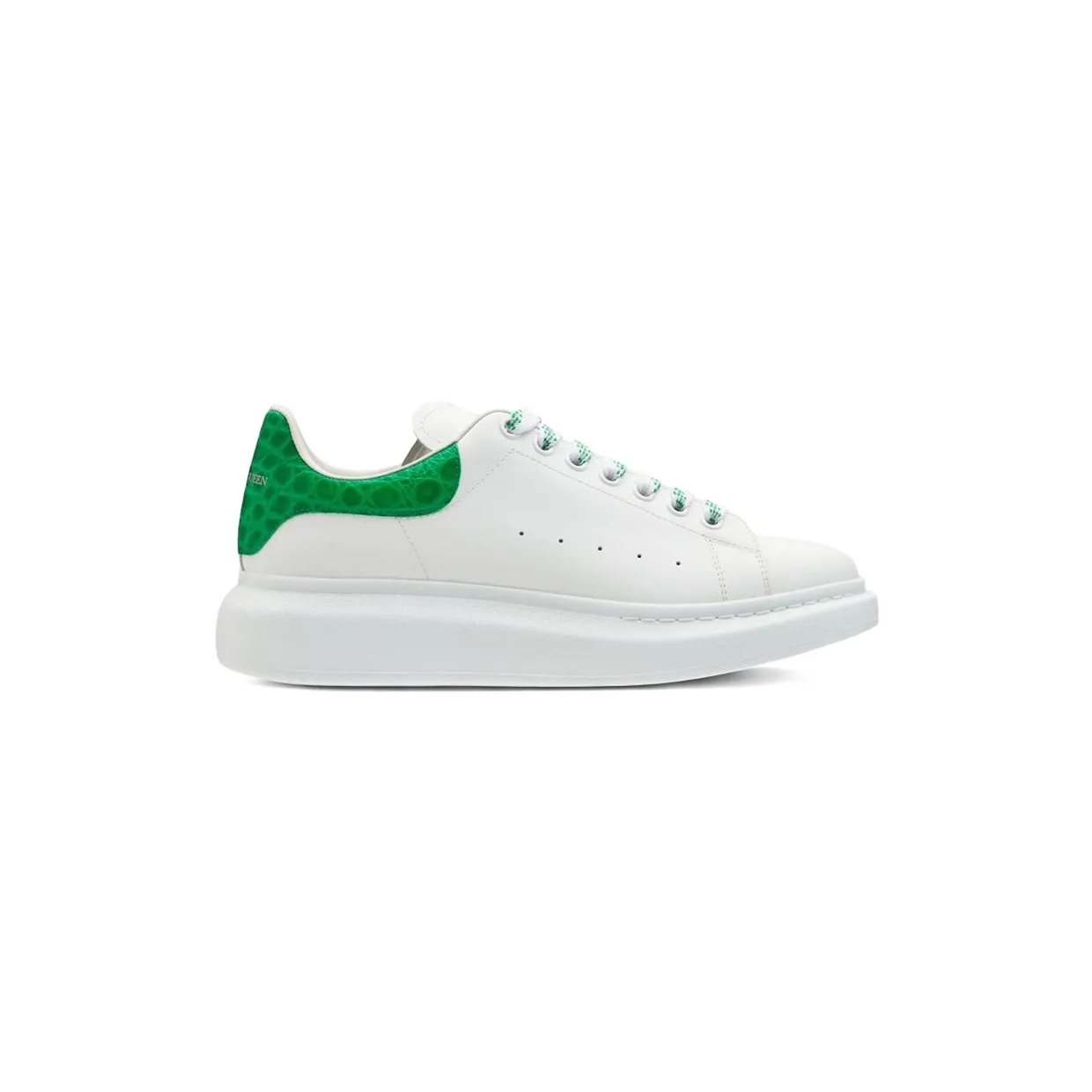 Alexander McQueen Oversized Chrome Green Crocodile (625162 WHYB8 9409)