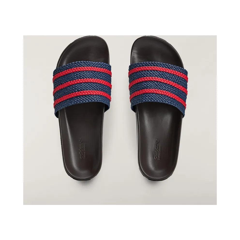 Adidas Adilette Slides “Wales Bonner Night Indigo Scarlet” (KI3388)