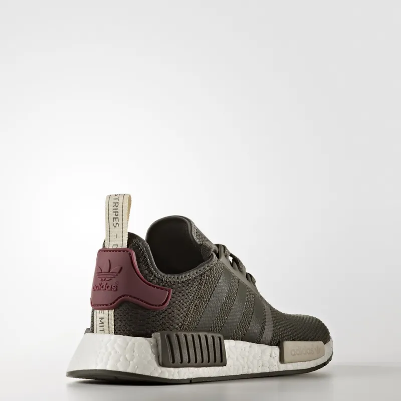adidas NMD R1 Ultility Grey (W) Utility Grey/Utility Grey/Maroon (BA7752)