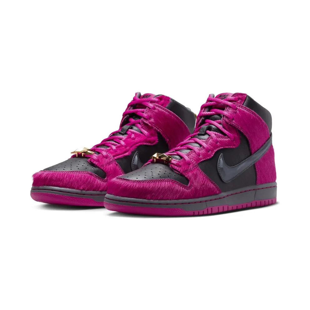 Nike SB Dunk High x Run The Jewels Active Pink/Metallic Gold/Black (DX4356-600)