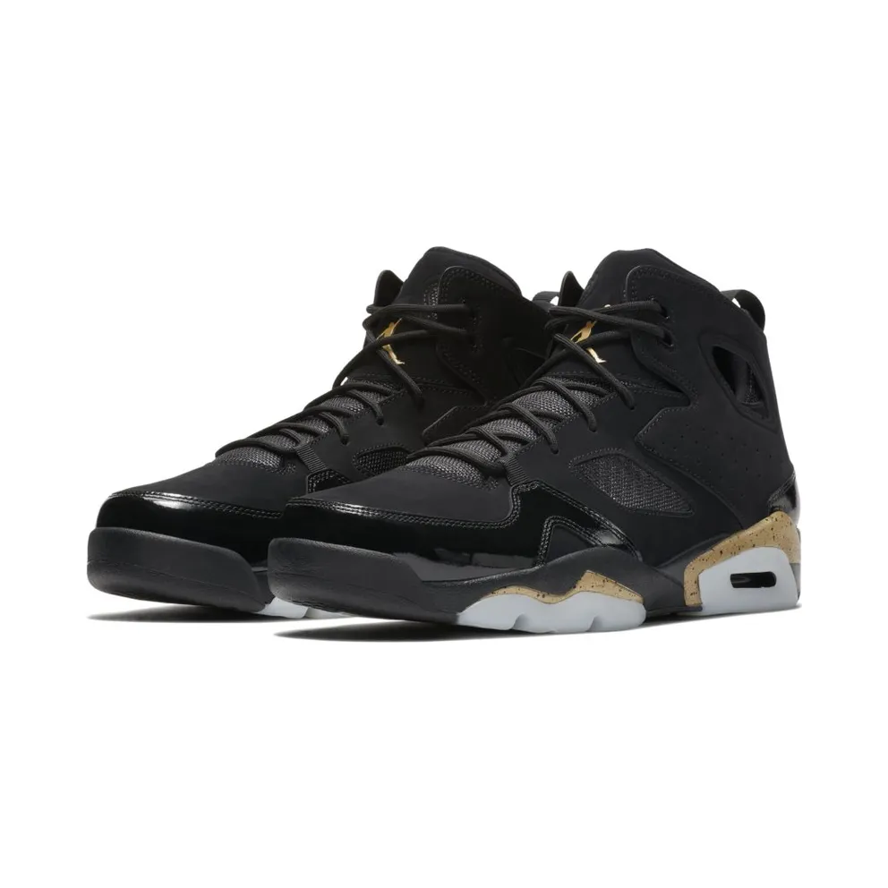 Jordan Flight Club 91 Black Metallic Gold Black/White-Metallic Gold (555475-031)