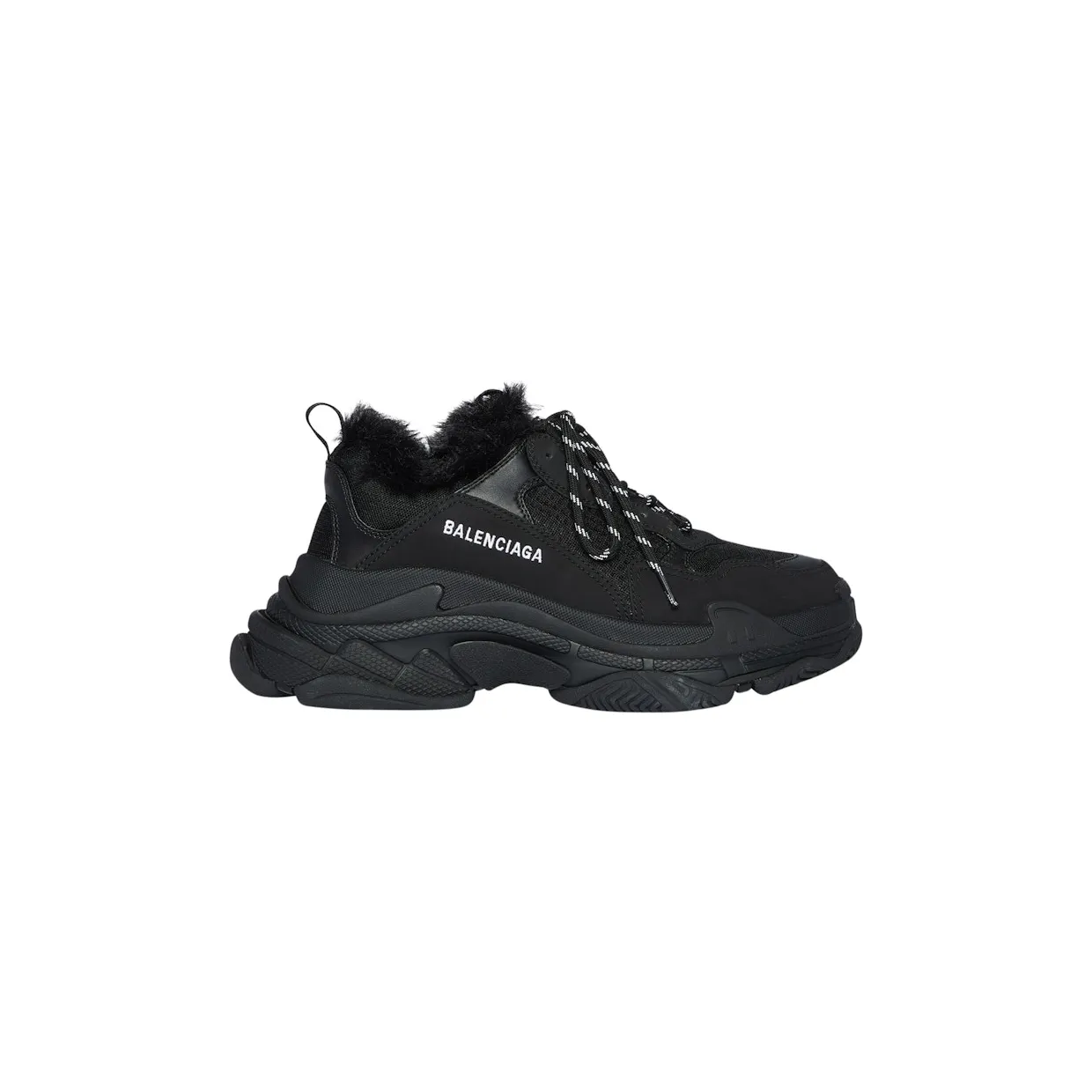 Balenciaga Triple S Fake Fur Black (668563W3CQ51000) (2)