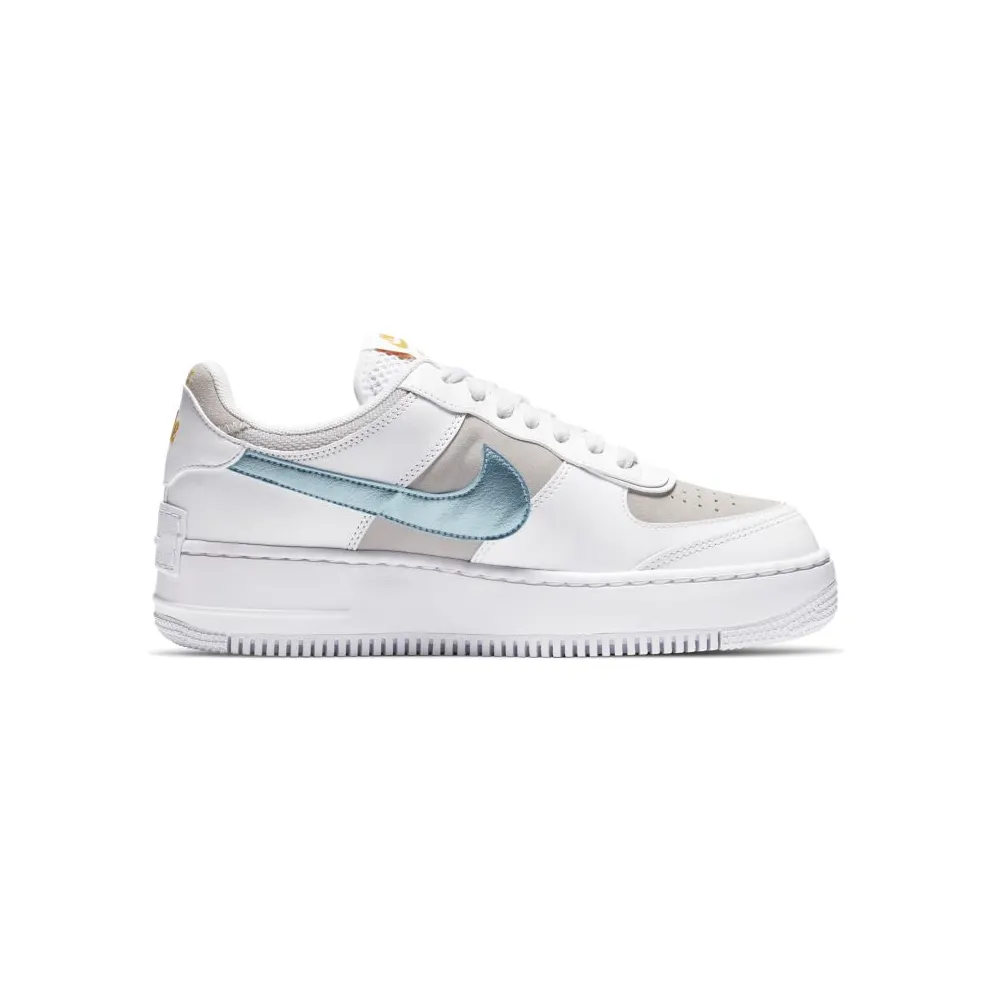 Nike Air Force 1 Shadow White Vast Grey Glacier Ice (W) White/Vast Grey-University Gold-Glacier Ice (DA4286-100)