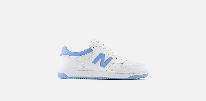 New Balance 480 UNC White Team Carolina Light Aluminum (BB480LTC)