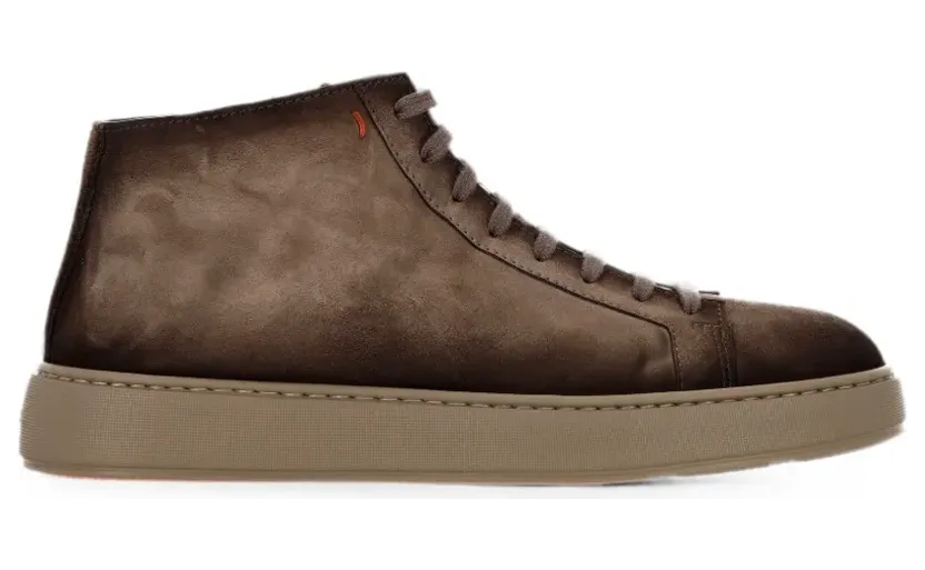 Santoni High-Top-Sneakers aus Leder “Brown” (MBCD22141TARKA0L)