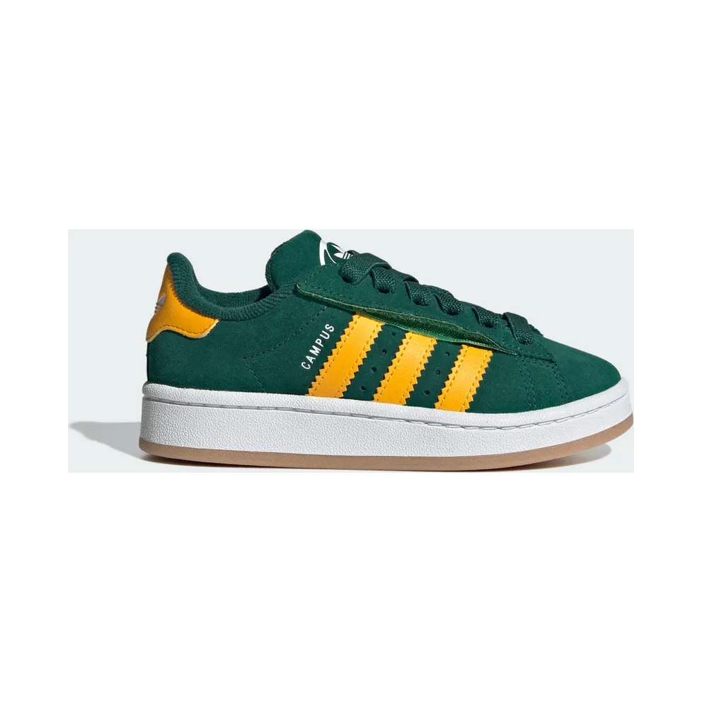 Adidas Campus 00s Comfort Closure Elastic Lace Kids Collegiate Green / Crew Yellow / Cloud White (JR7421)