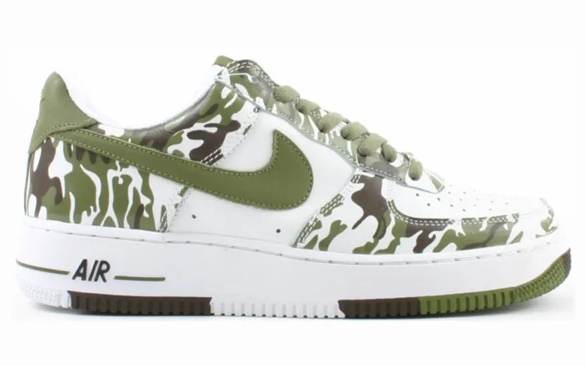 Nike Air Force 1 White/Palm Green-Baroque Brown (306353-131)
