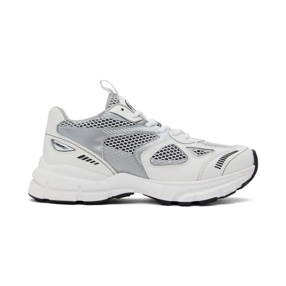 Axel Arigato White and Silver Marathon Sneakers (33036)