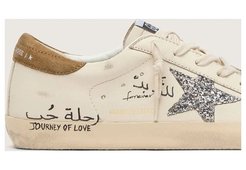 Golden Goose Women’S Super-Star In Nappa With Silver Glitter Star And All-Over Lettering (GWF00101.F007130.10747) (4)