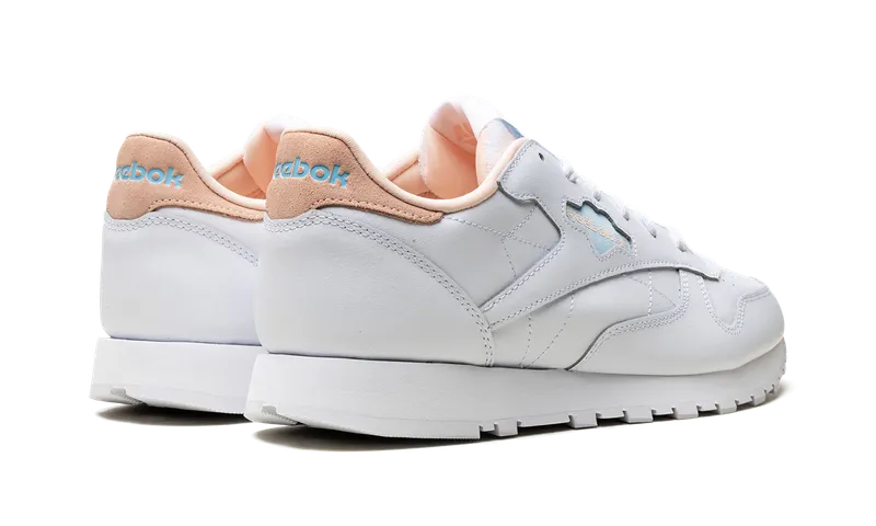 Reebok Classic Leather Shoes Cloud White / Blue Pearl / Aura Orange (GY7184)