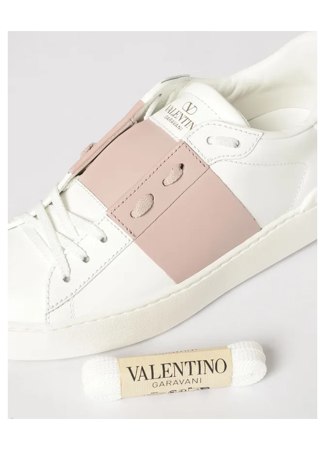Valentino garavani Open Leather Sneakers White (8W2S0781BLU834) (3)