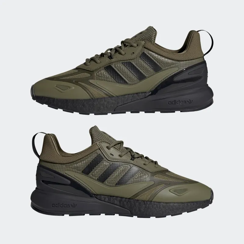 Adidas ZX 2K BOOST 2.0 Focus Olive / Core Black / Orange Rush (GW0518)
