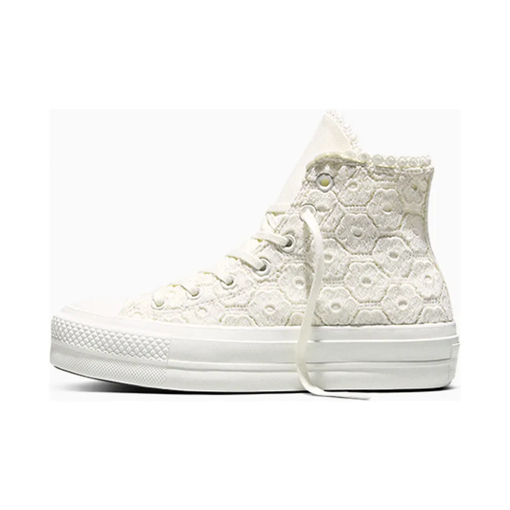 Converse Chuck Taylor All Star Lift Egret/ Egret/ Vintage White “Crochet” (A18888C)