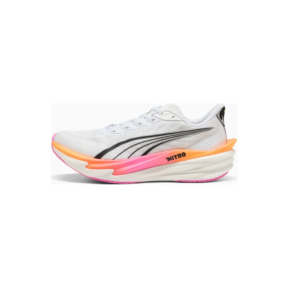 Puma Deviate Nitro 4 White Poison Pink Glowing Red (312124-10)