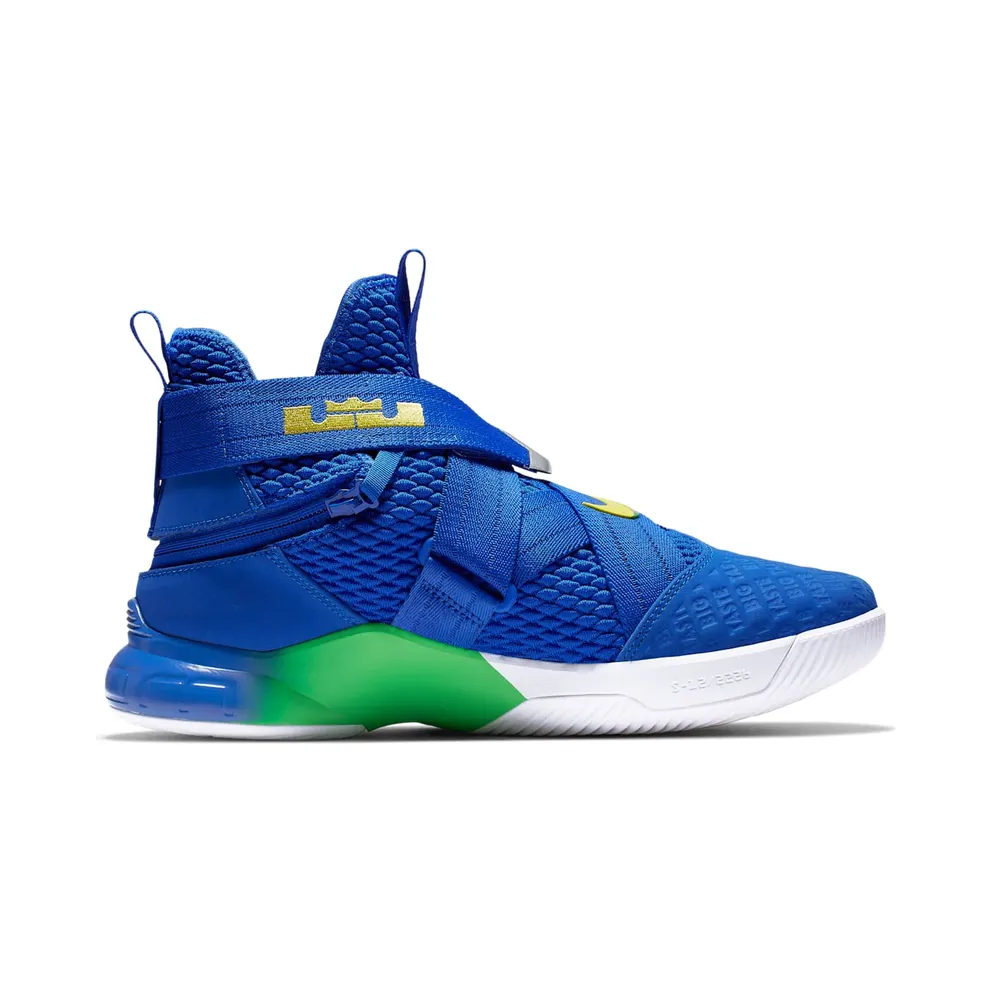 LeBron Soldier 12 Flyease “Hyper Royal / Sonic Yellow” (AV3812-400)