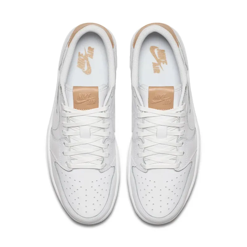 Jordan 1 Retro Low OG White Vachetta White/Vachetta Tan-White (905136-100)