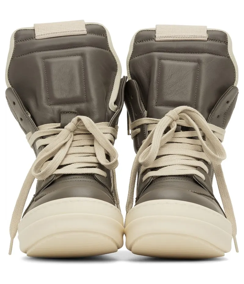 Rick Owens Grey Geobasket High-Top Sneakers (RP01B4894 LPO) (2)