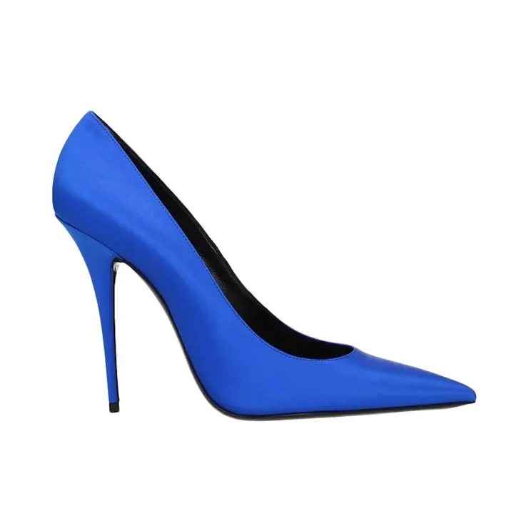 Saint Laurent Marylin Pump Electric Blue Satin (7112641UU004306)