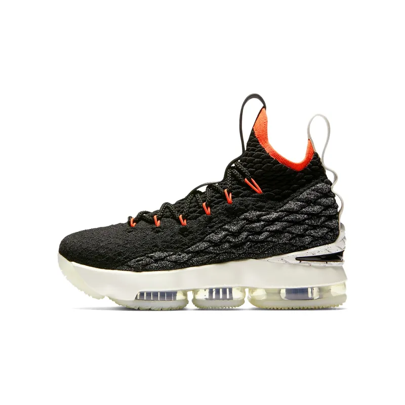 Nike LeBron 15 Black Bright Crimson (GS) Black/Sail-Bright Crimson (AQ6176-002)