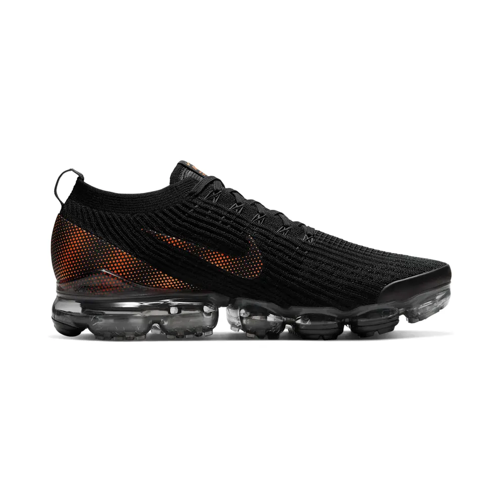 Nike Air VaporMax Flyknit 3 Black Total Orange Dark Smoke Grey (CU1926-001)