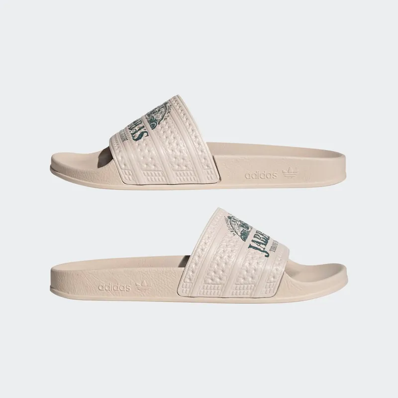 Adidas Jabba’s Throne Room Adilette Slides Halo Ivory / Tech Emerald / Core Black (GX6749)