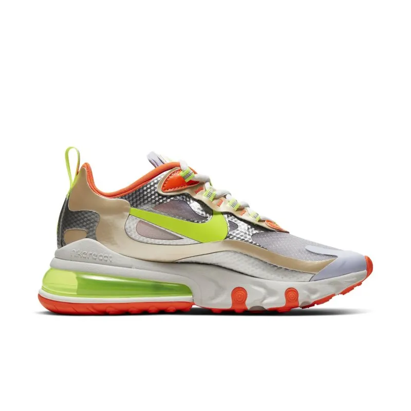 Nike Air Max 270 React Desert Ore Volt Orange (W) White/Platinum-Volt-Desert Ore-Orange (CQ0210-101)
