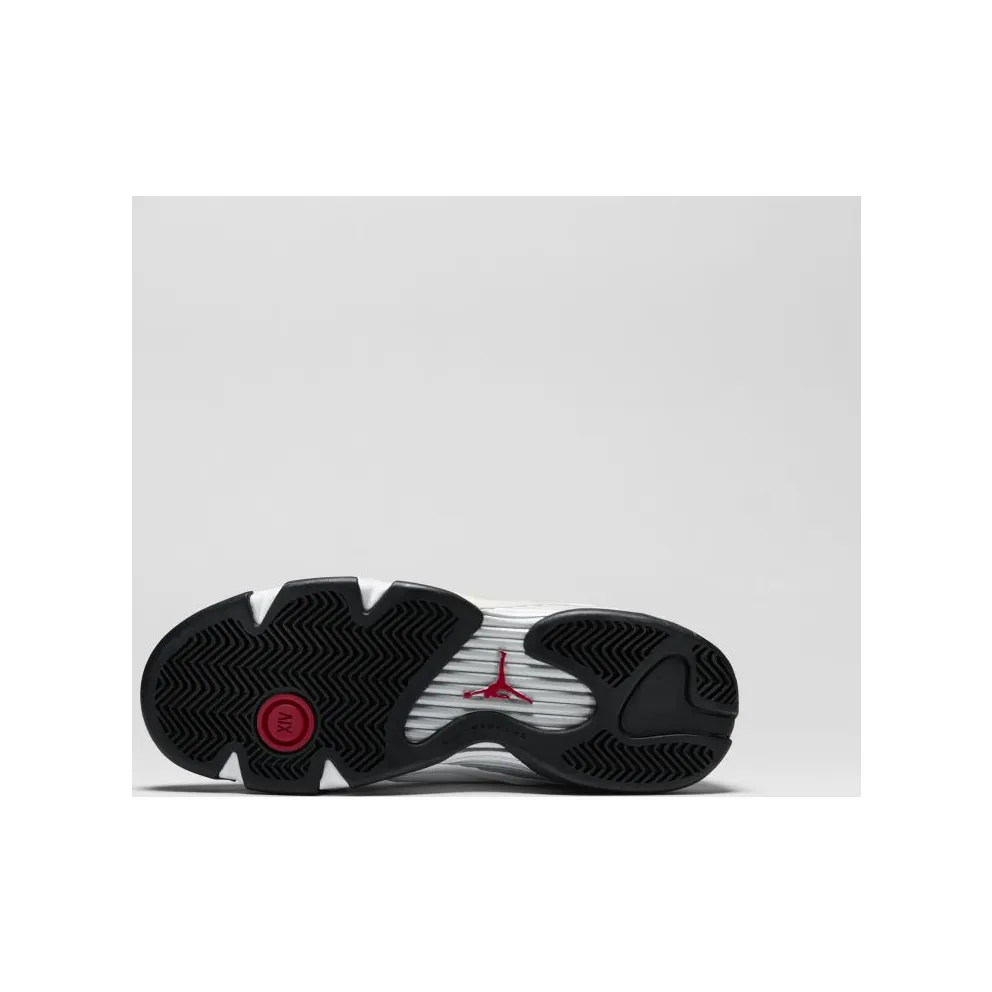 Jordan 14 Retro Black Toe 2014 (GS) White/Black/Varsity Red (654963-102)