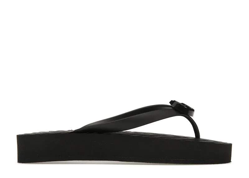 Gucci Chevron Thong Sandal Black Rubber (655463 J8710 1000)