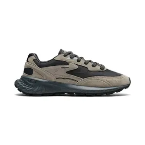 Hoff panelled calf leather-trim sneakers – Beige (22635409)