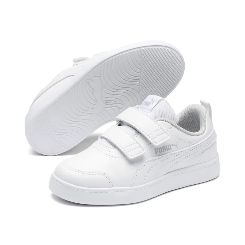 PUMA Courtflex V2 Kids’ White/Gray Violet (371543-04)