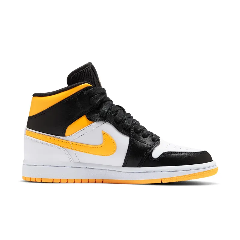Jordan 1 Mid Laser Orange Black (W) White/Black-Laser Orange (CV5276-107)