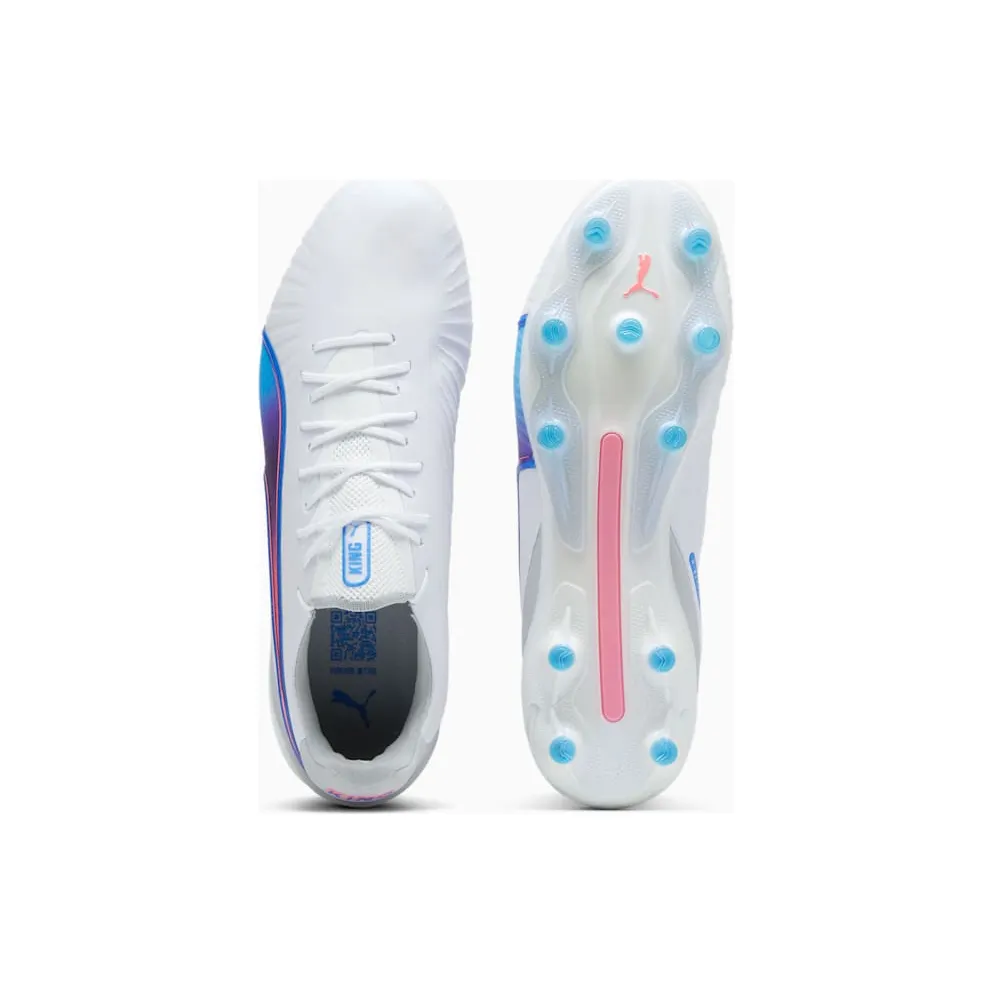 Puma King Ultimate FG/AG White Bluemazing Flat Light Grey Sunset Glow (107809-02)