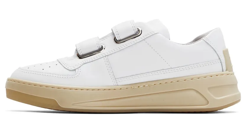 Acne Studios White Velcro Strap Sneakers (AD0256-) (3)