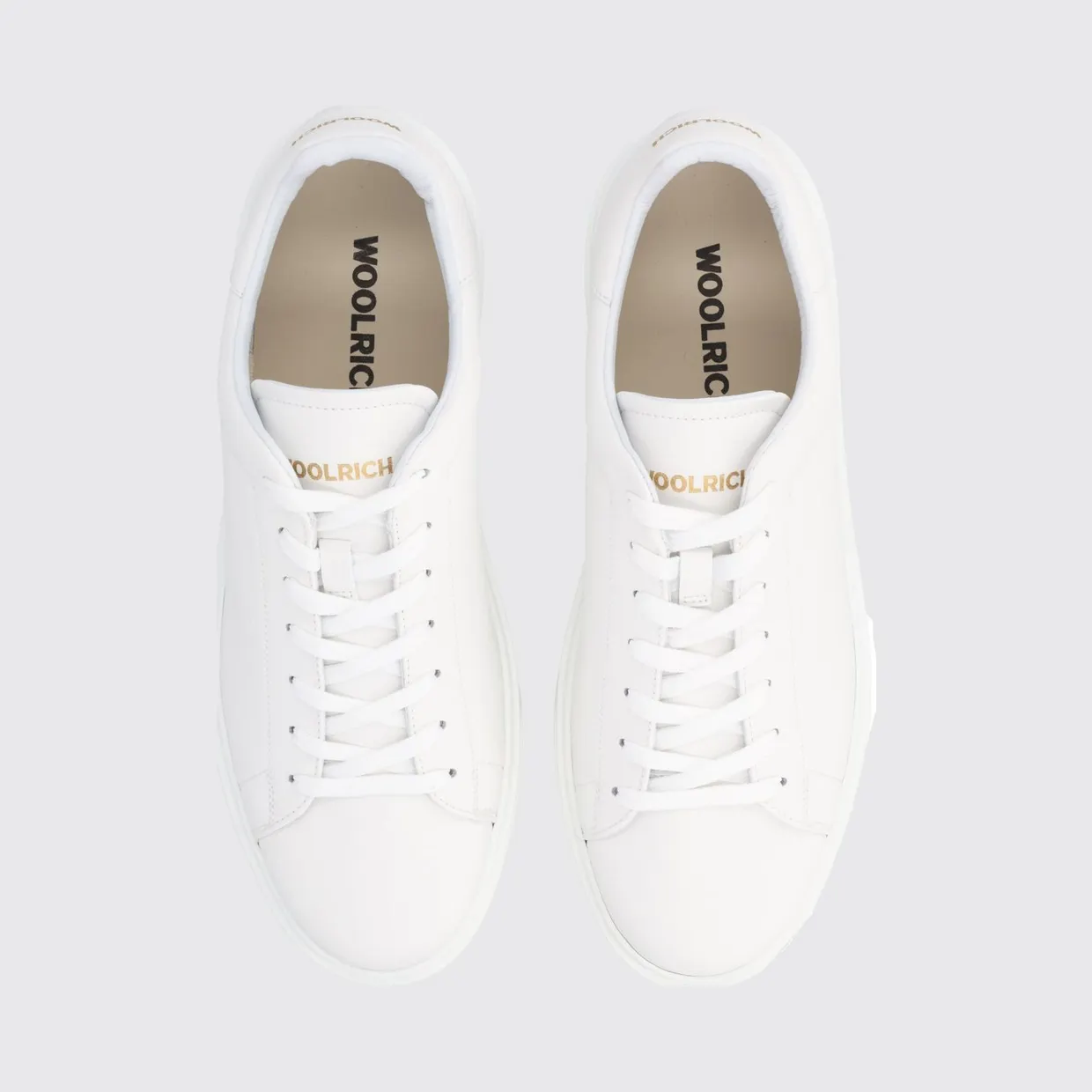 Woolrich Low-Top Sneakers in Smooth Leather with Padded Ankle and Rear Logo White (WFM261001A00A0) (3)