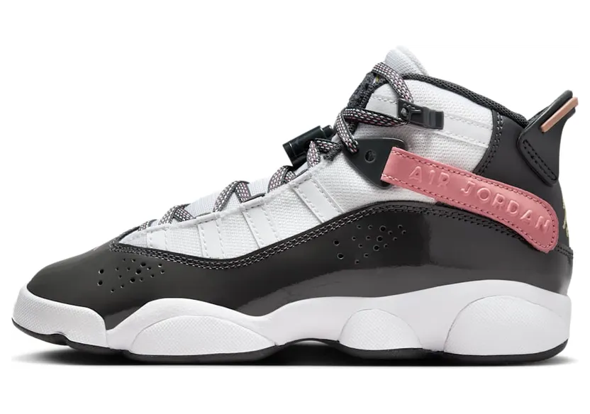Jordan 6 Rings GS “White Red Stardust Vapor Green Anthracite” (DV3178-101)