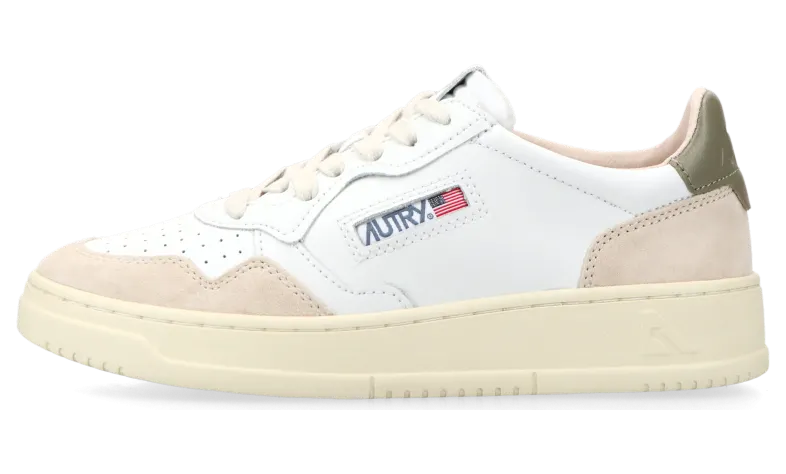 Autry Medalist Low W (leat / suede white / cvrt green) – AULWLS77